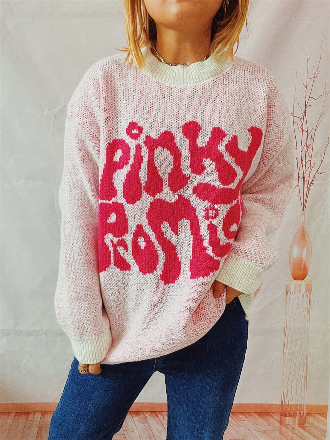 PINKY PROMISE Graphic Sweater.