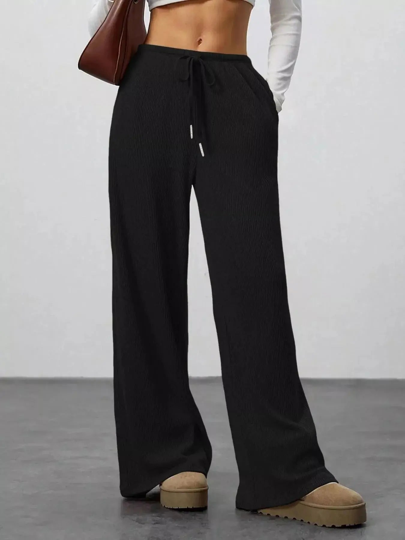Relaxed Fit Drawstring Pants Simply Love