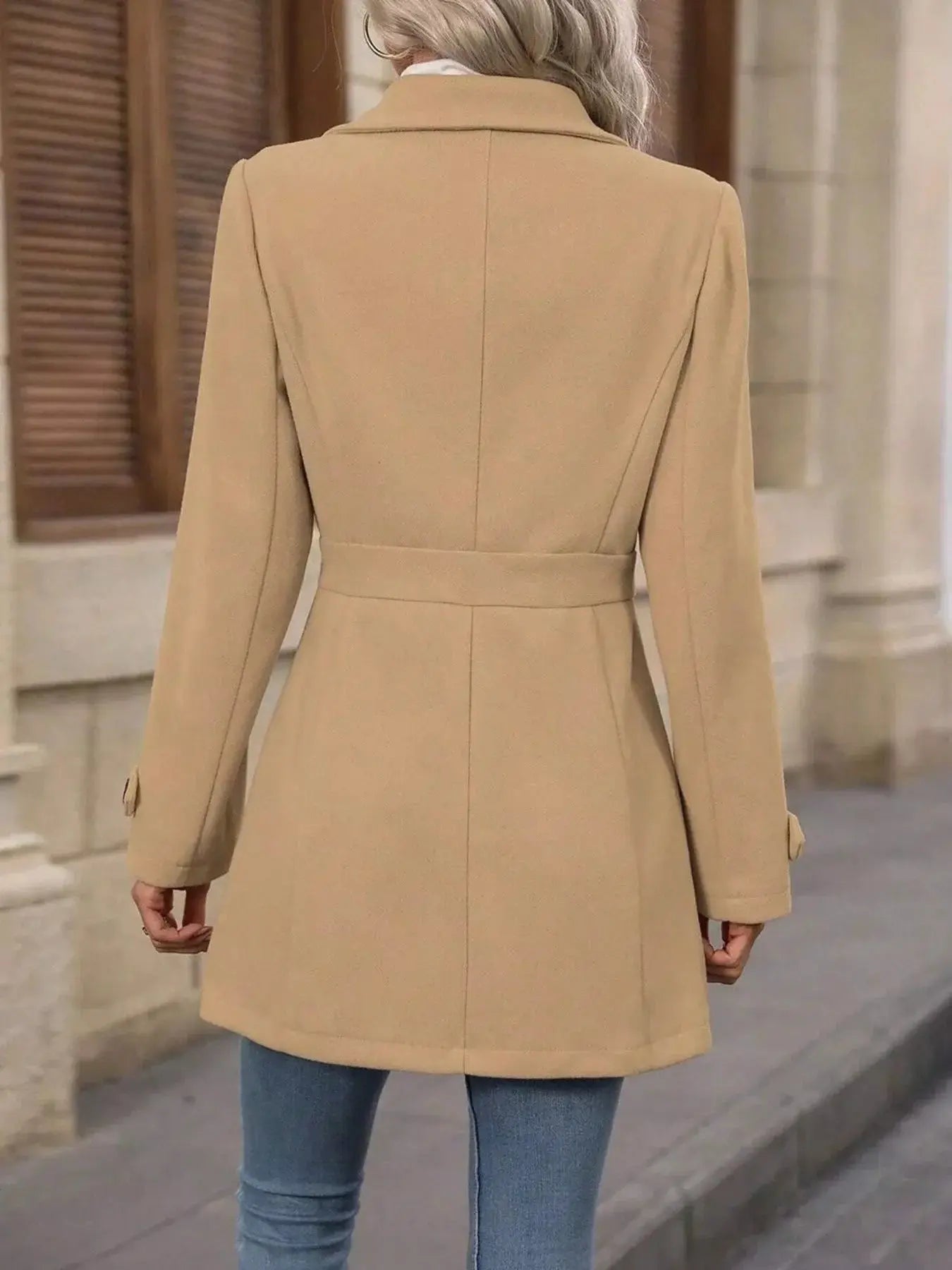 Button Up Long Sleeve Coat Simply Love