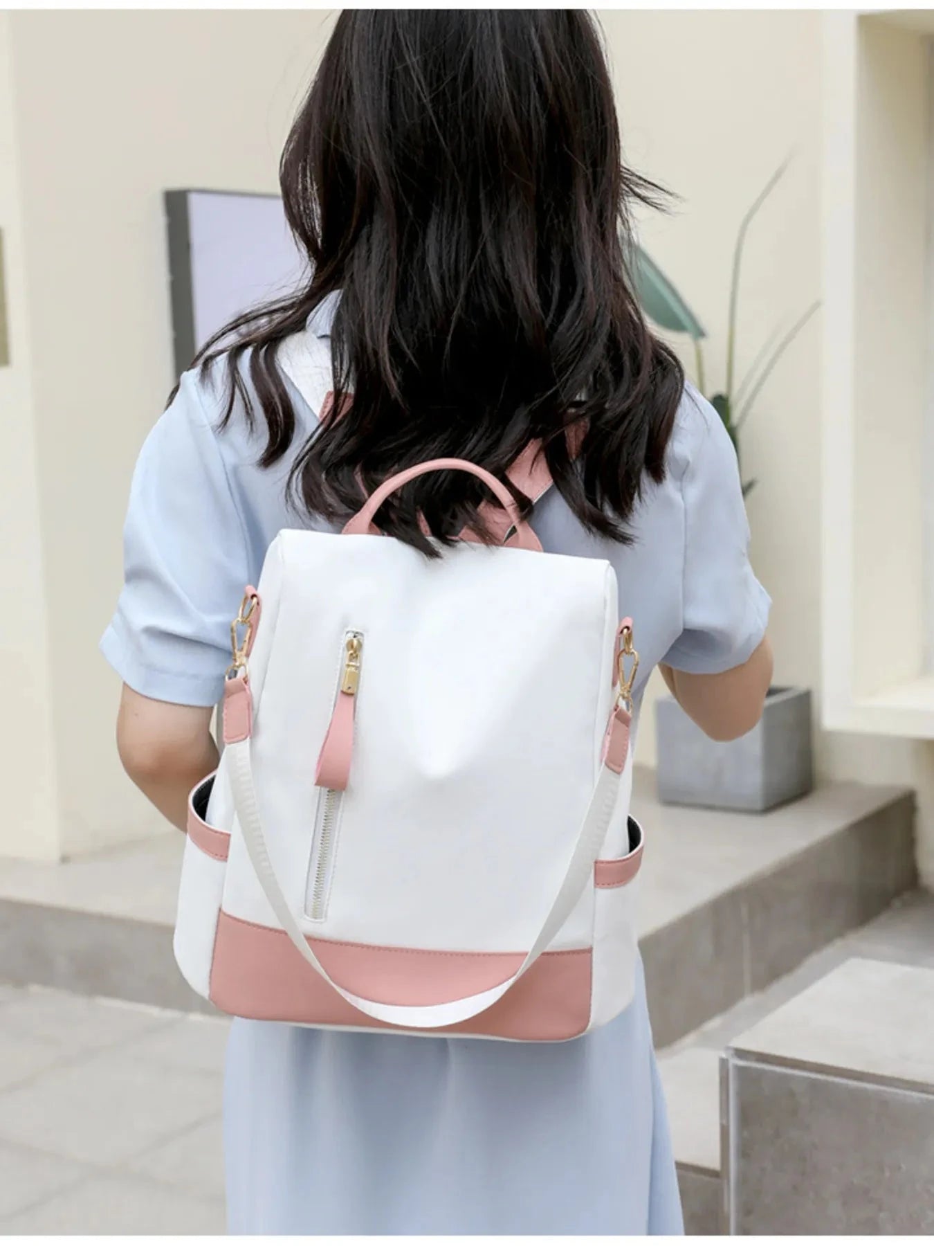 Color Block Convertible Backpack Bag Coco’s Tee Boutique