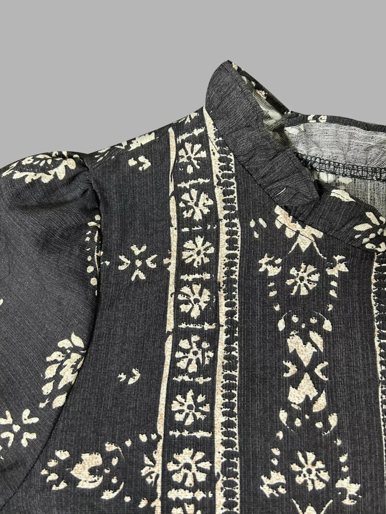 Printed Long Sleeve Blouse Simply Love