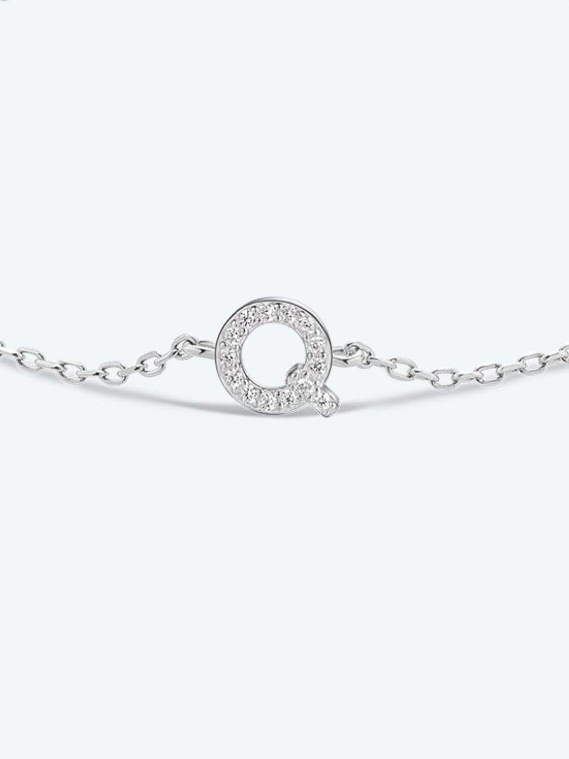 Q To U Zircon 925 Sterling Silver Bracelet.