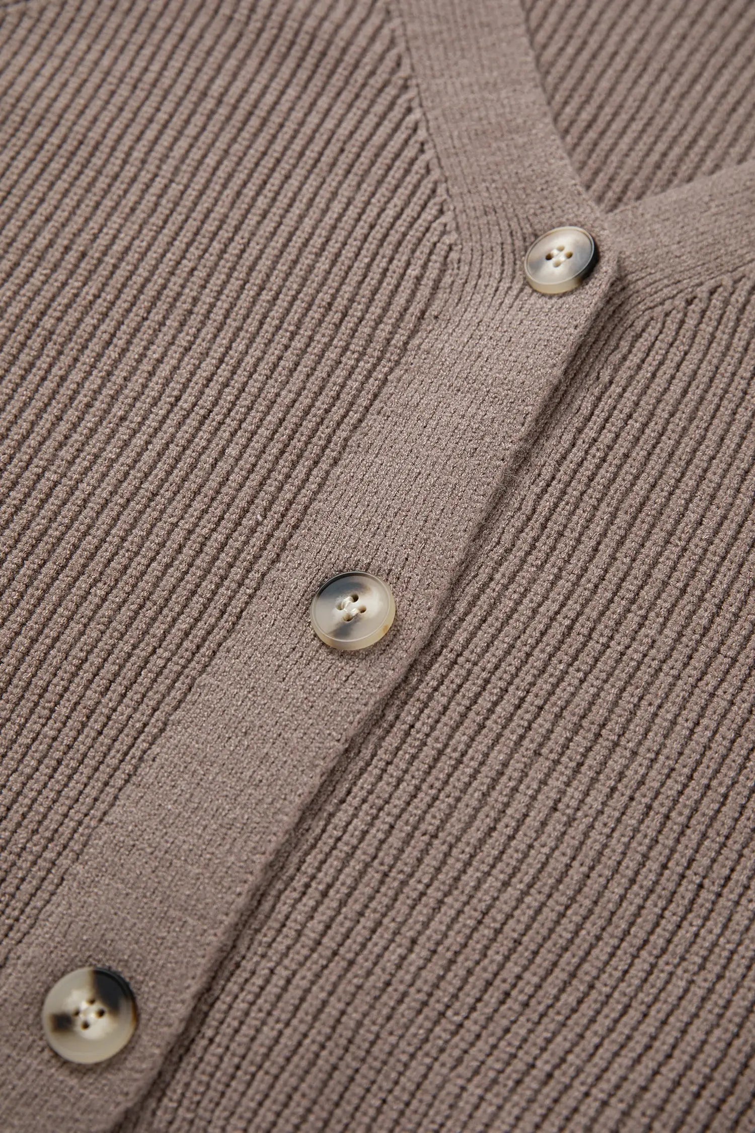 Goat Mixed Texture Knit Button V Neck Cardigan Sweater Dear-Lover Dropshipping