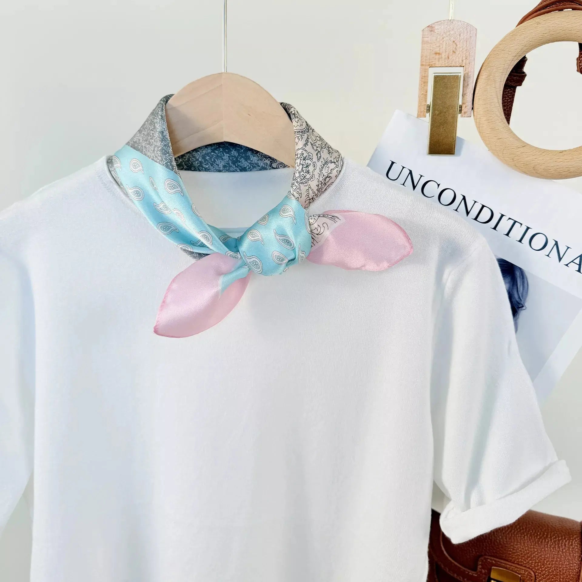 Printed Silk Square Scarf Simply Love