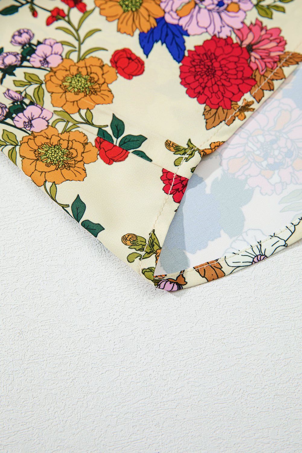 Premium Apricot Ruffled Shoulder Floral Long Sleeve Blouse Dear-Lover Dropshipping