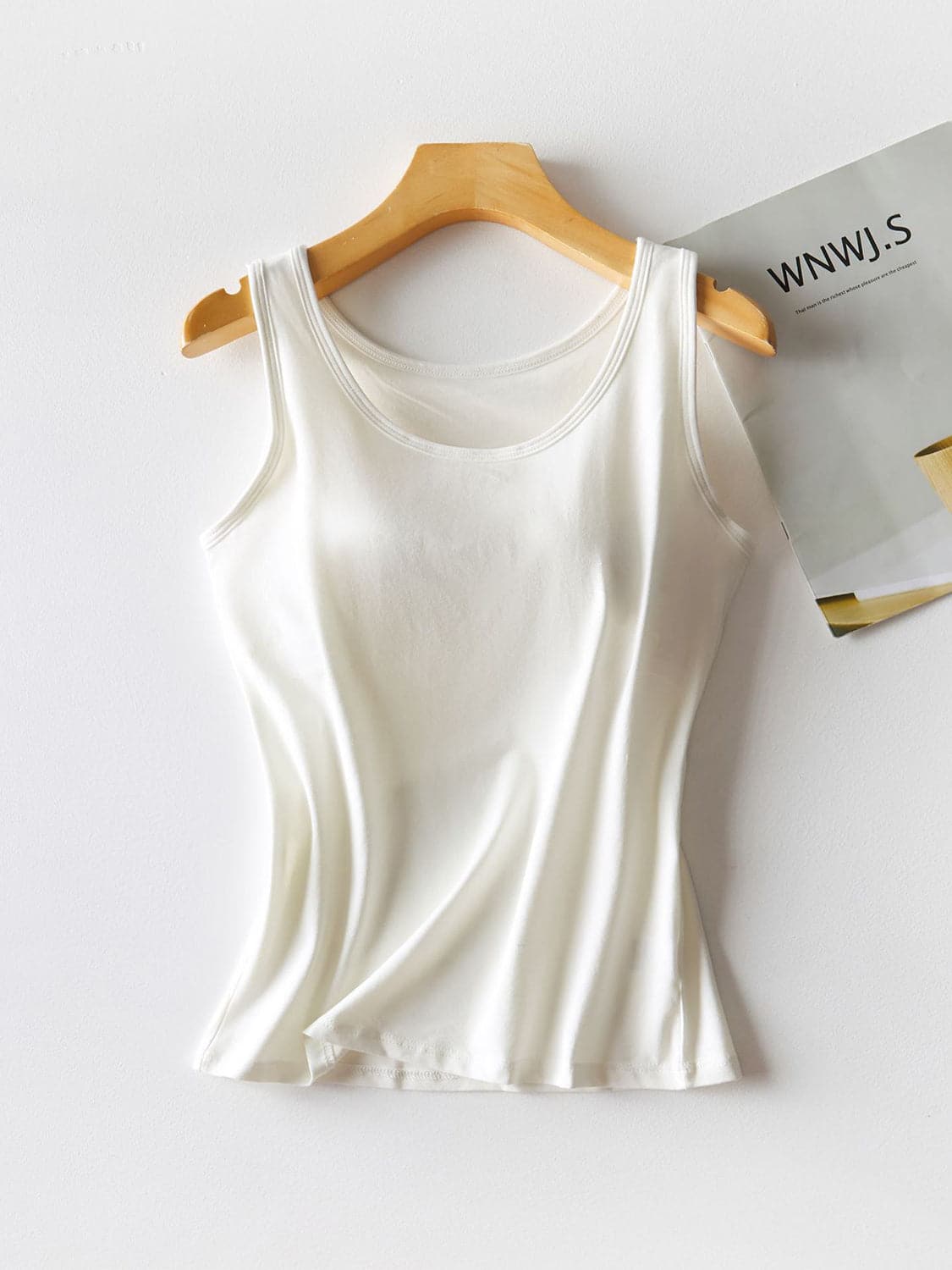 Round Neck Tank with Bra.