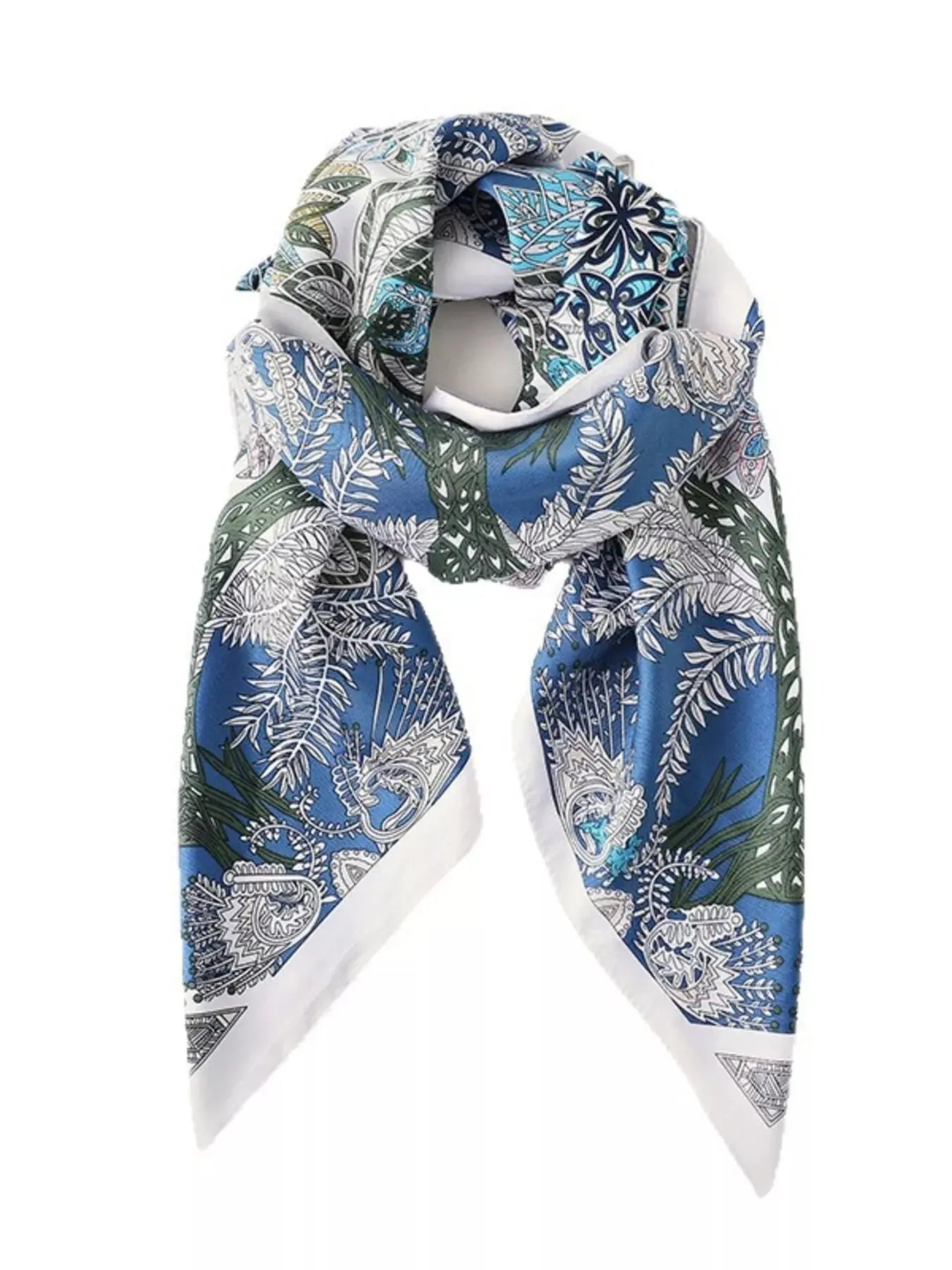 Floral Print Silk Scarf Simply Love