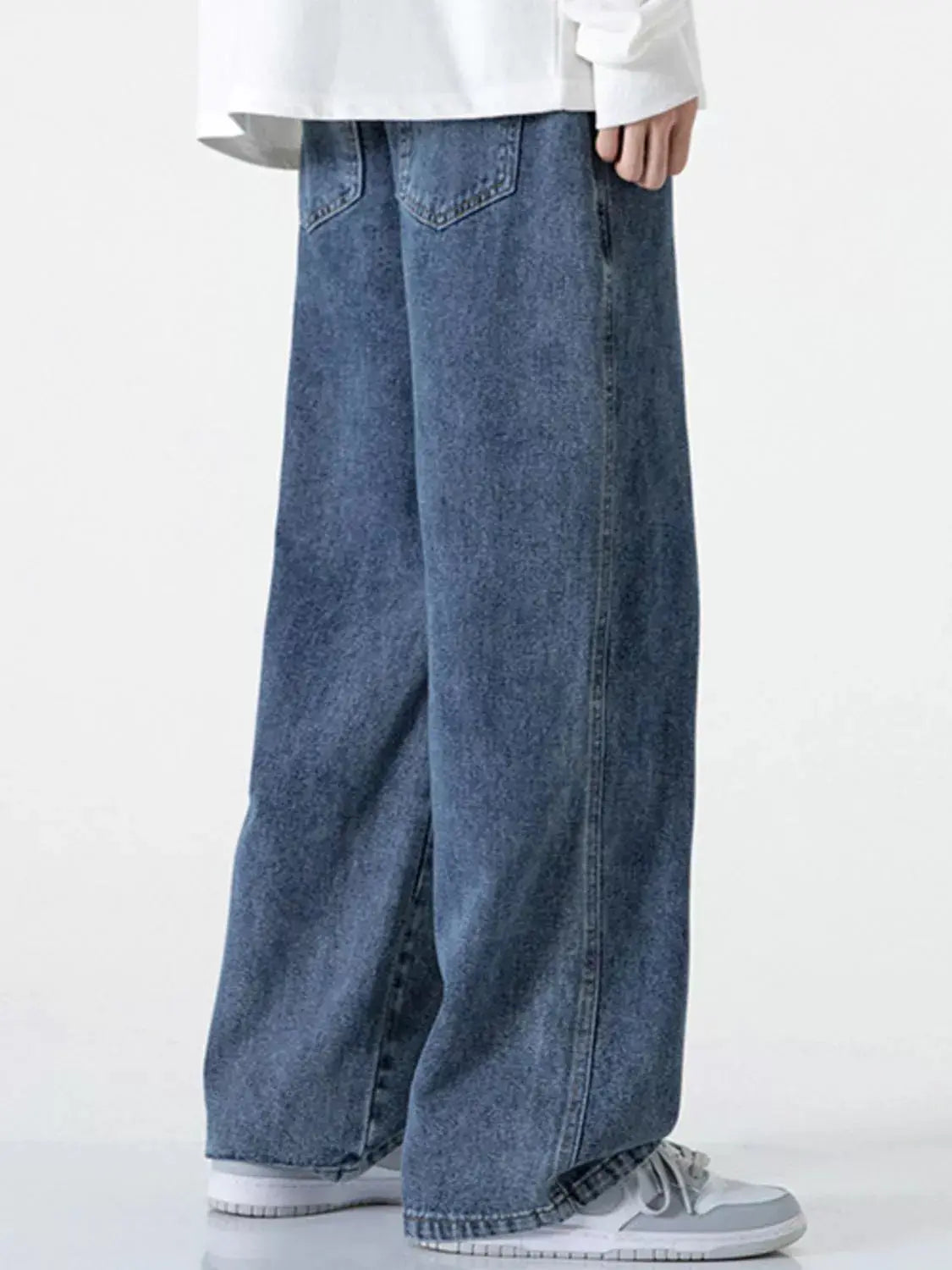 Men's Full Size Loose Fit Drawstring Jeans Plus Size Simply Love