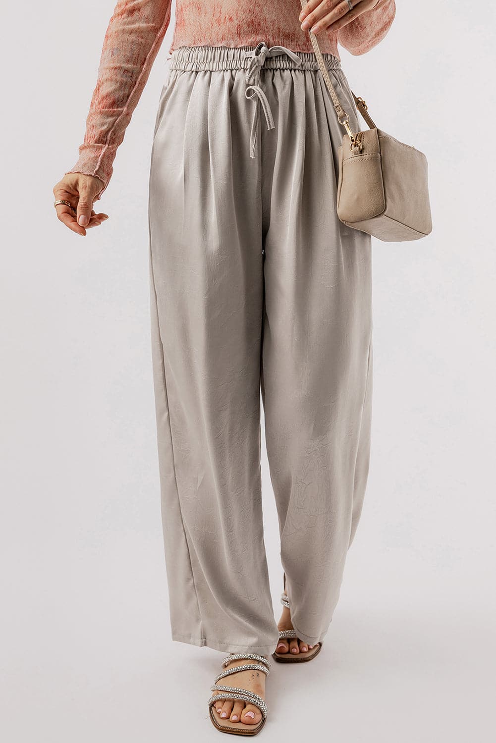 Smocked Wide Leg Pants.