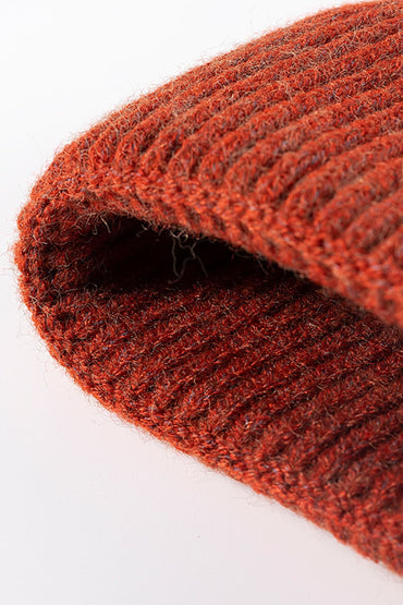 NEWYORK Patch Rib-Knit Cuffed Beanie.