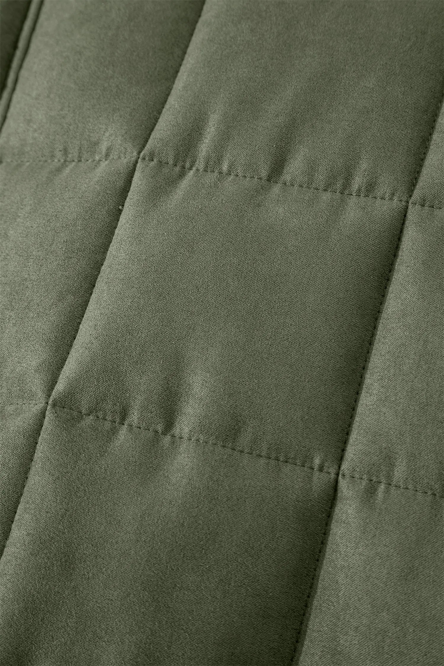 Green Zippered Quilted Jacket With Front Pockets Lightweight Dear-Lover Dropshipping