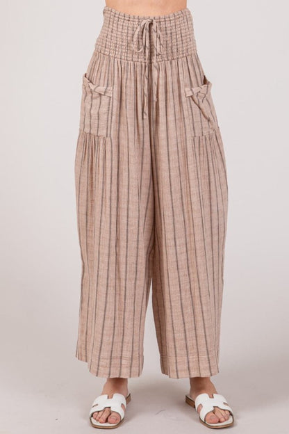 SAGE + FIG Cotton Gauze Wash Stripe Pants.