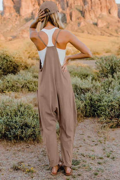 Double Take Full Size V-Neck Sleeveless Jumpsuit with PocketsUpgrade Your Style
 Introducing the Double Take Full Size V-Neck Sleeveless Jumpsuit with Pockets – where fashion meets functionality! This chic jumpsuit is designedLove Salve -Neck Sleeveless Jumpsuitusa