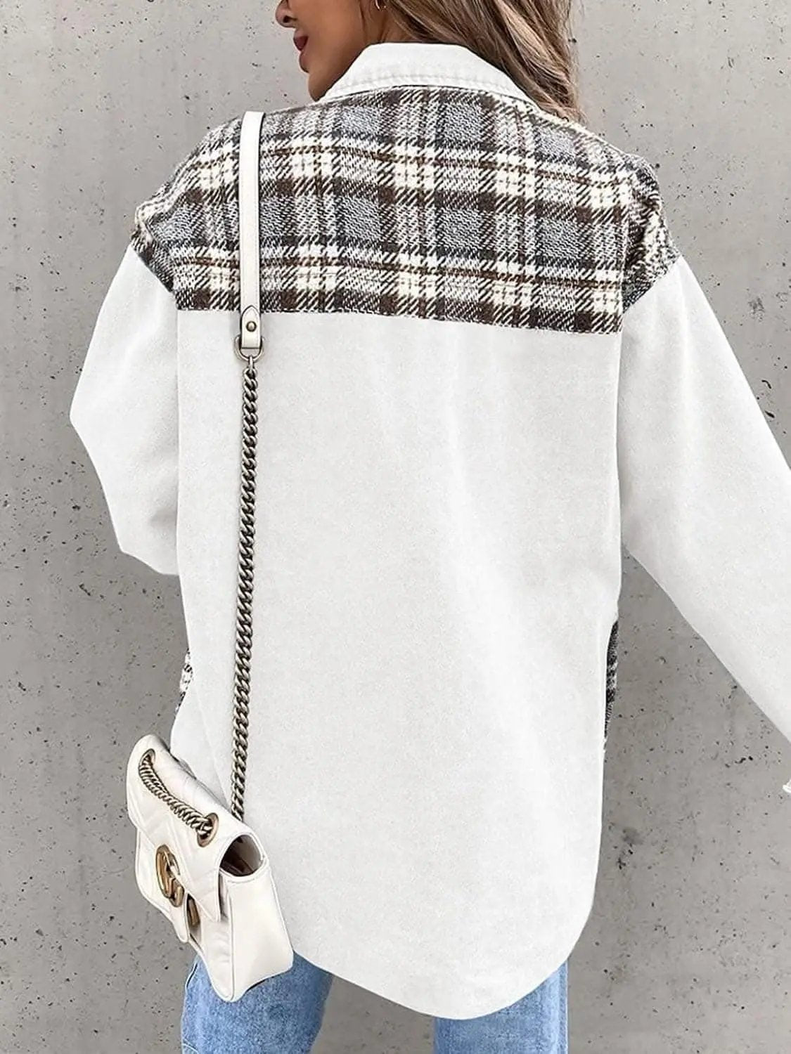 Plaid Oversized Cotton Jacket - Love Salve 