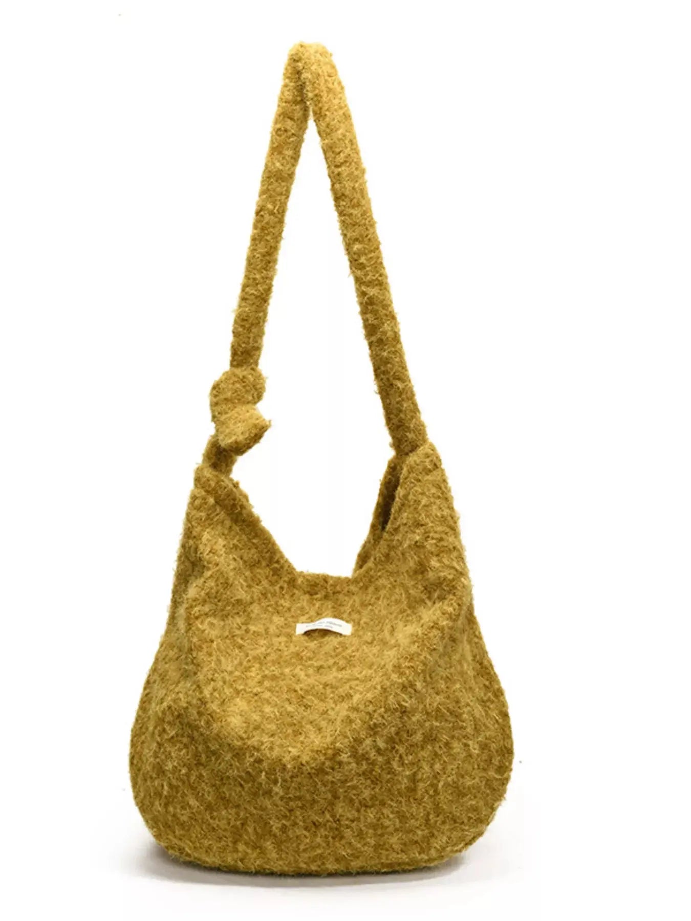 Red Plush Fuzzy Crossbody Bag Medium Size With Soft Cozy Texture Simply Love