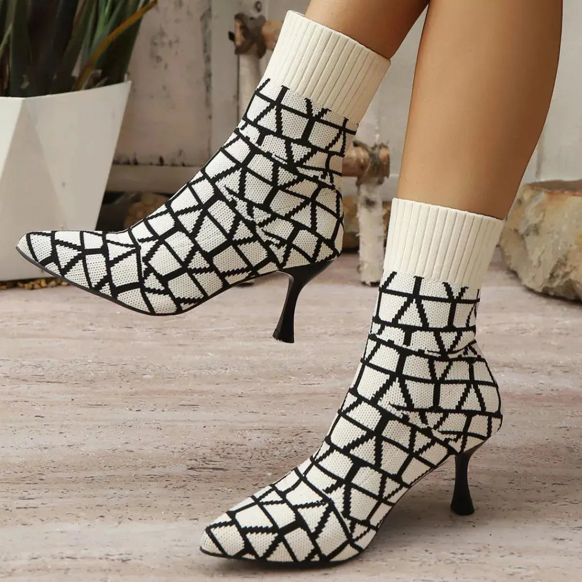 Point Toe Flared Heel Boots Simply Love