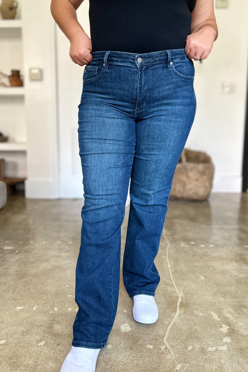 Judy Blue Full Size Tummy Control Straight Jeans.