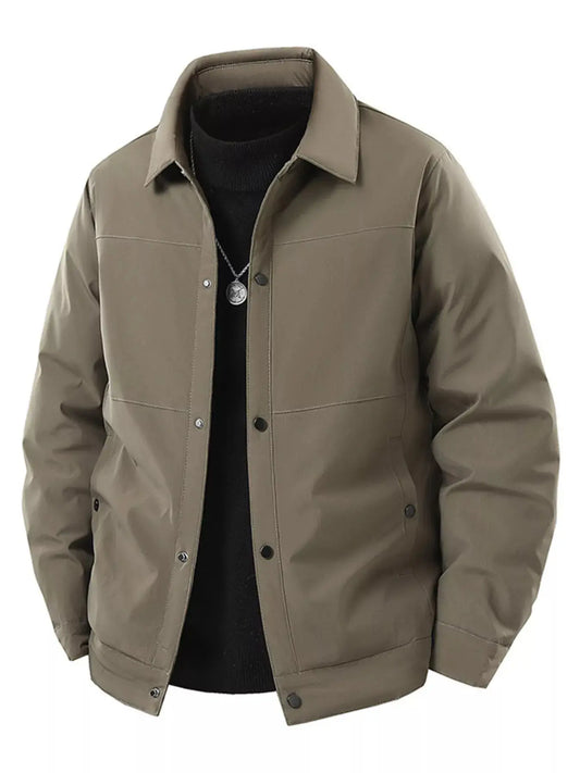 Men's Plus Size Snap Down Long Sleeve Jacket Simply Love