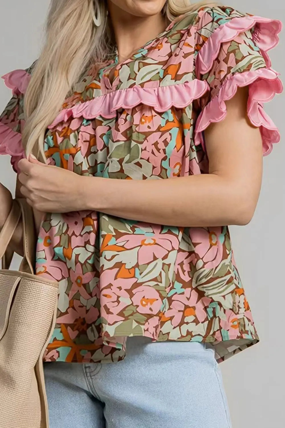 Simply Love: Floral Tiered Blouse