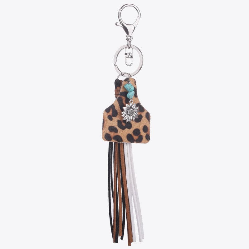 Turquoise Fringe Detail Key Chain.