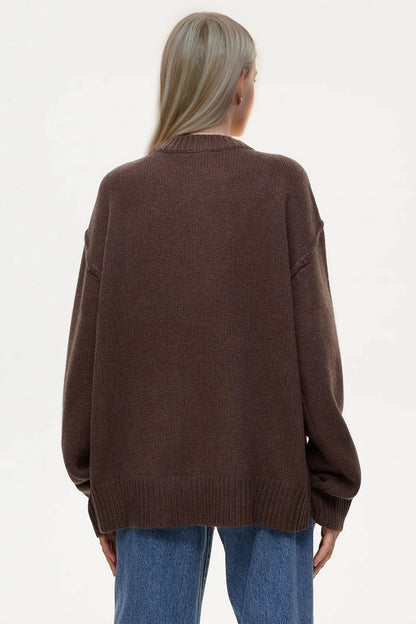 Basic Bae Round Neck Dropped Shoulder Sweater