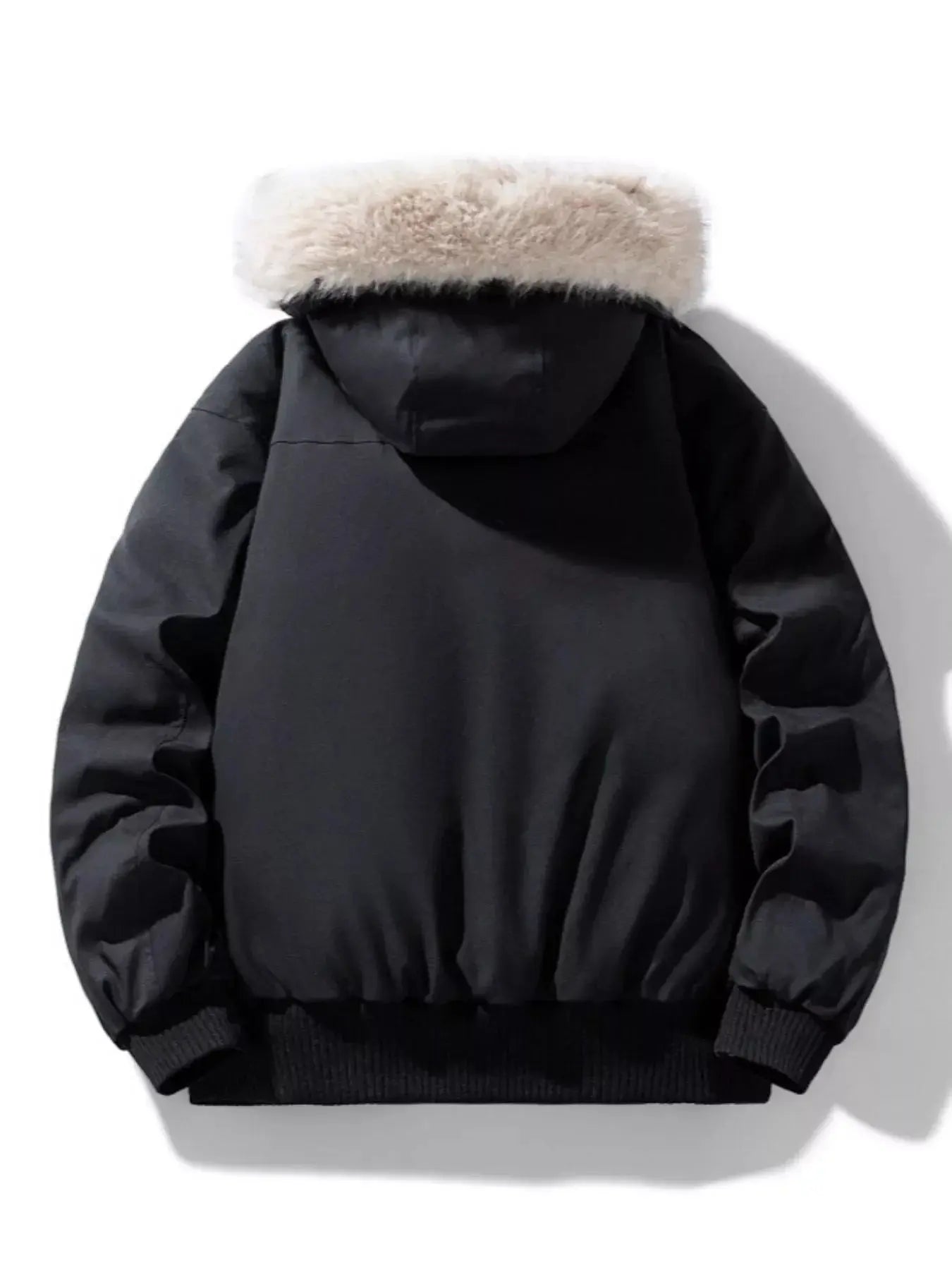 Men's Plus Size Fur Hooded Warm Padded Coat Simply Love
