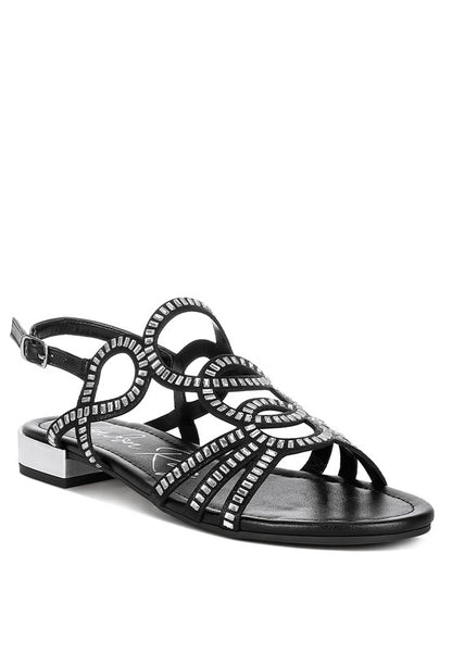 Jisters rhinestone cut-out sandals