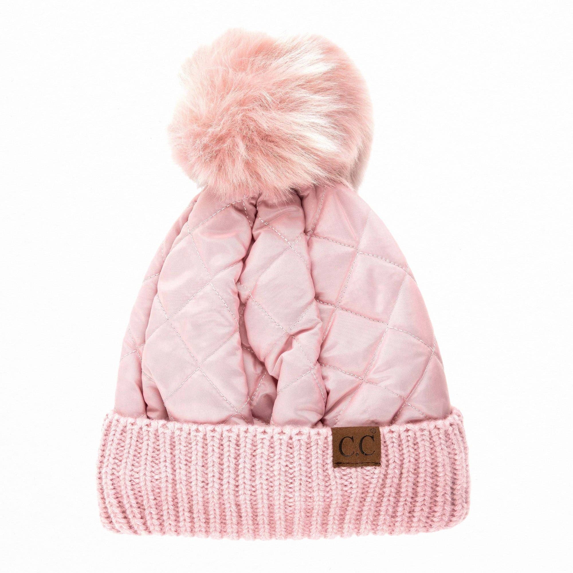 Snap & Slay Quilted Pom Beanie – The Perfect Blend of Cozy and Chic! Coco’s Tee Boutique