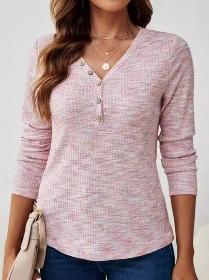 V-Neck Long Sleeve T-Shirt.