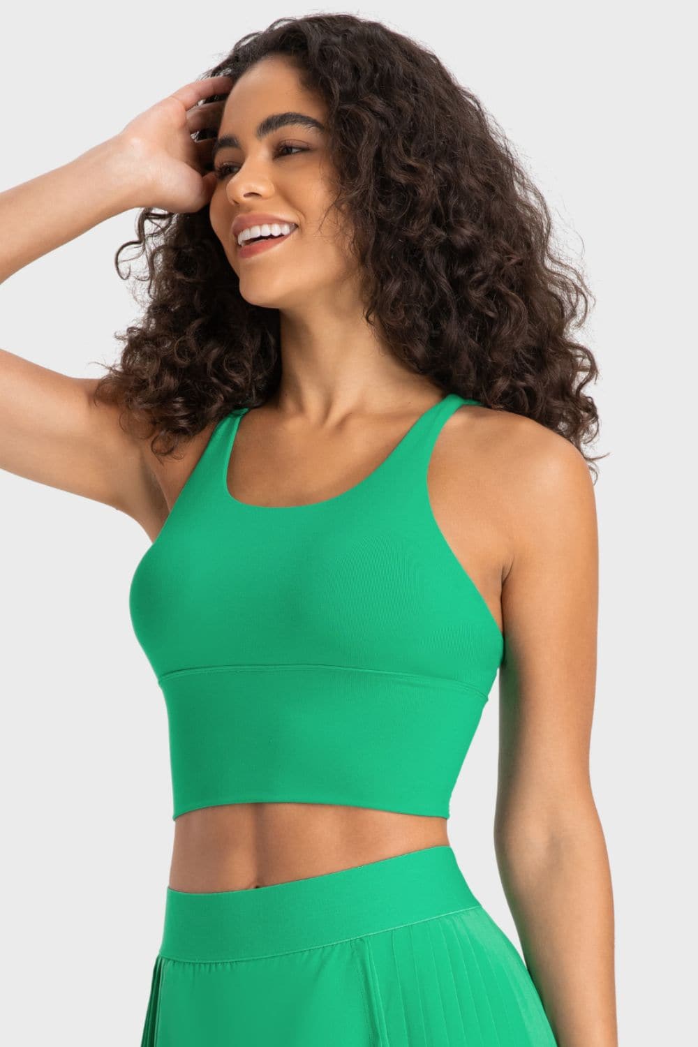 Crisscross Back Ladder Detail Sports Bra.