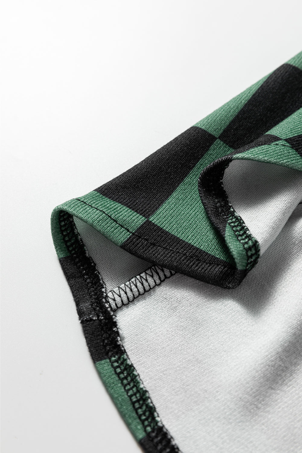 Green Checkerboard Shacket With Flap Pocket And Button Front Closure For Casual Outerwear Dear-Lover Dropshipping