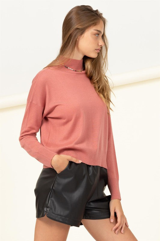 Cozy high-neck sweater for women