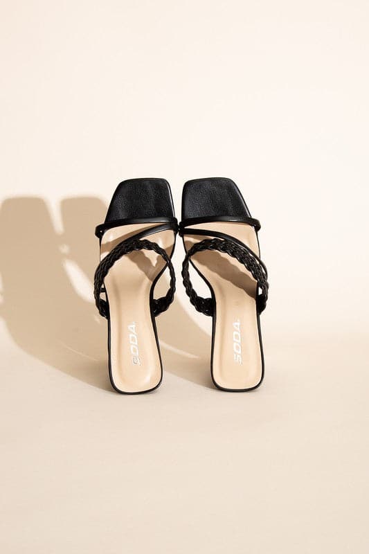 CARMEN-S Braided Strap Sandal Heels.