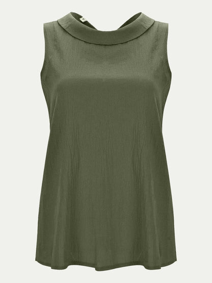 Full Size Round Neck Sleeveless Top.