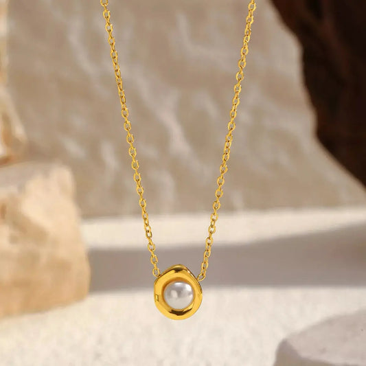 18K Gold-Plated Pearl Necklace Simply Love