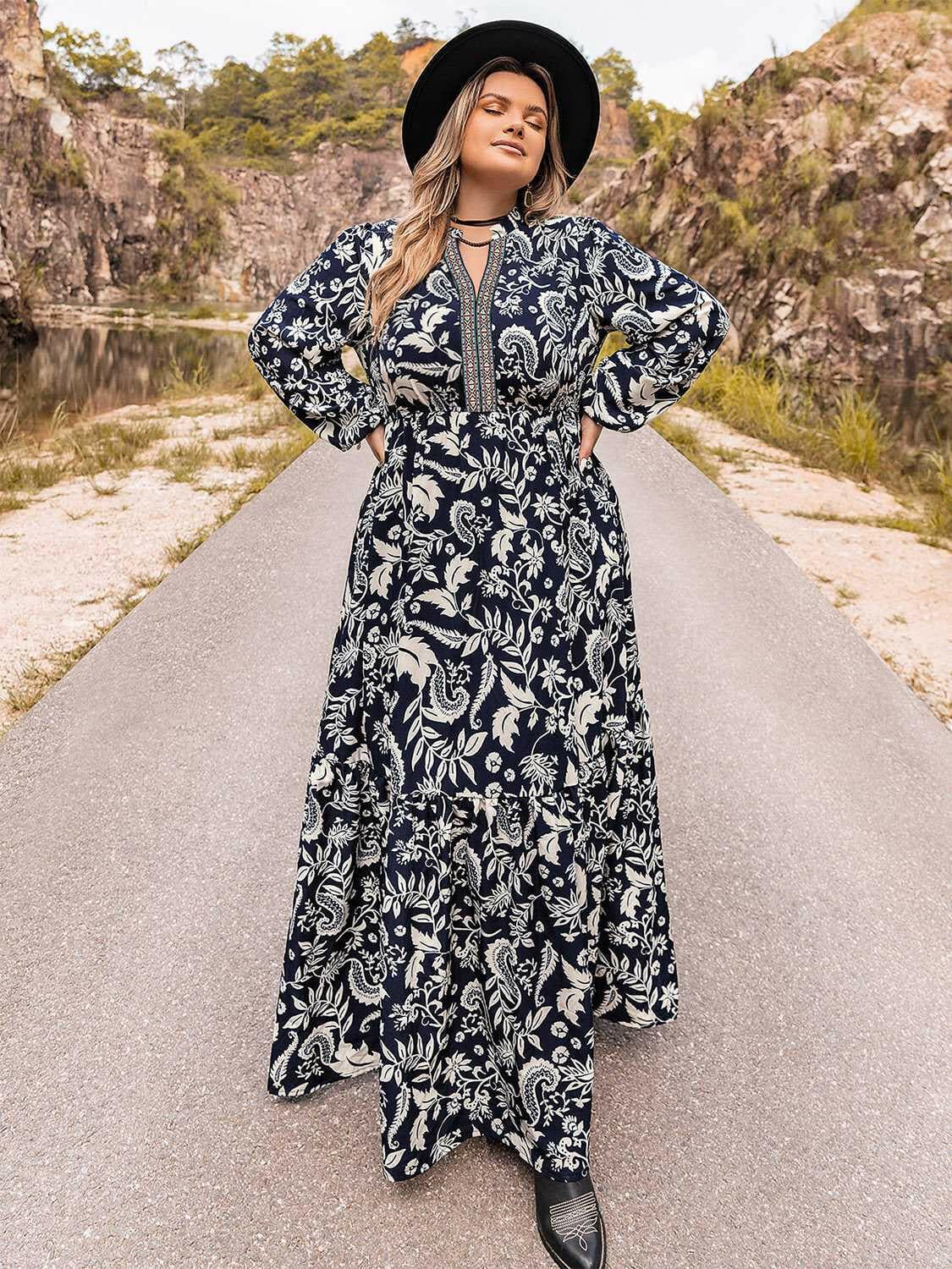 Plus Size Long Sleeve Maxi DressExperience Effortless Style and Comfort with our Plus Size Long Sleeve Maxi Dress
 Indulge in the perfect blend of elegance and ease with our Plus Size Long Sleeve MLove Salve Size Long Sleeve Maxi Dressplus