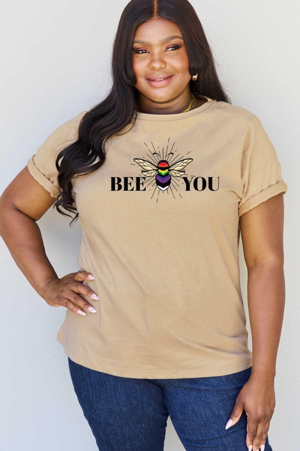 Simply Love Full Size BEE YOU Graphic T-Shirt.