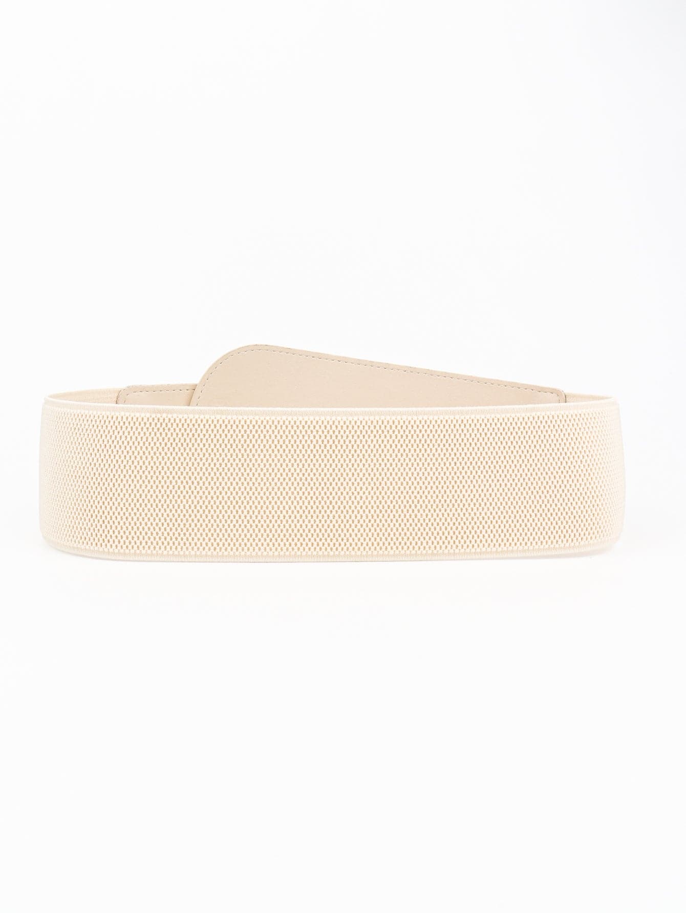 PU Elastic Wide Belt with Alloy Buckle.