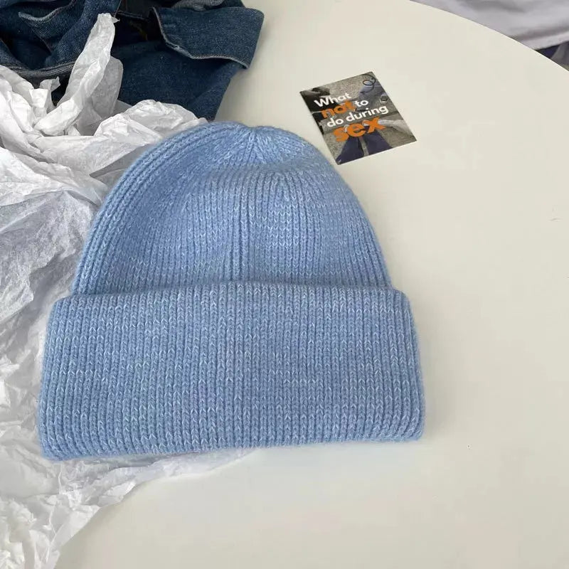 Warm Knitted Cuffed Beanie Hat Simply Love