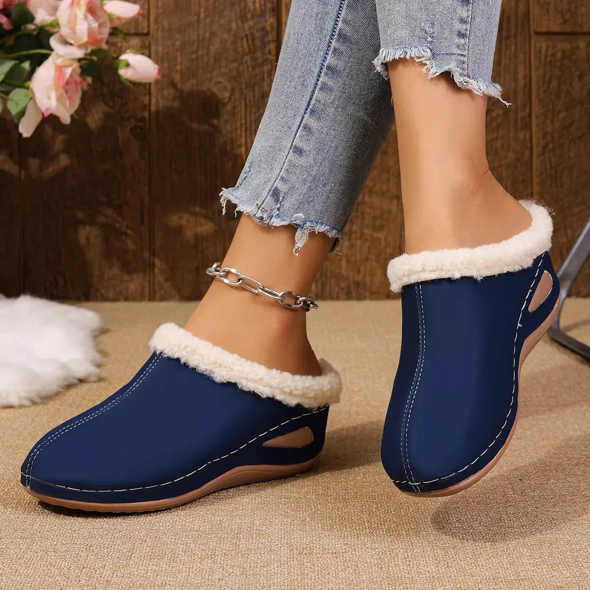 Cozy Plush Lined Wedge Slippers Simply Love