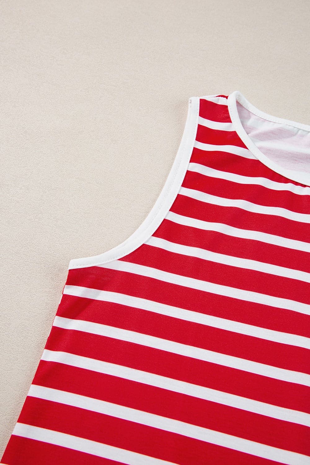 US Flag Round Neck Tank.