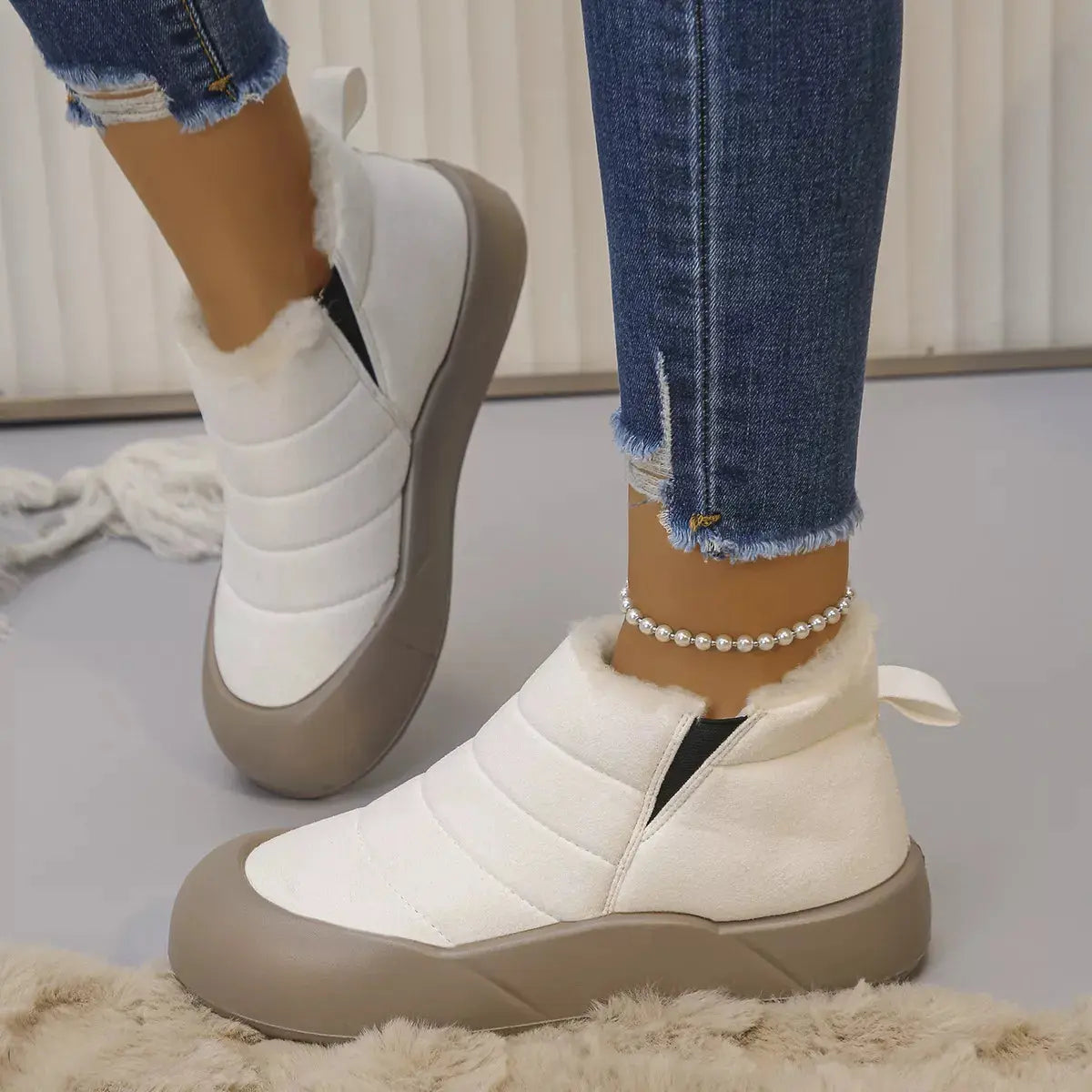 Warm Plush Lined Ankle Boots Simply Love