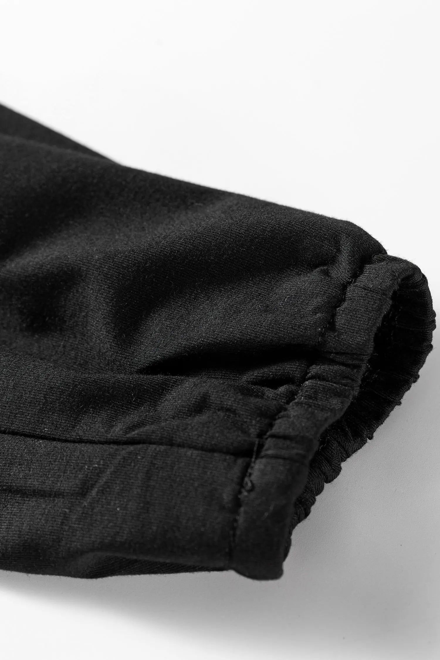 Black Smocked Bust Buttoned Split V Neck Flow Fit Blouse Dear-Lover Dropshipping