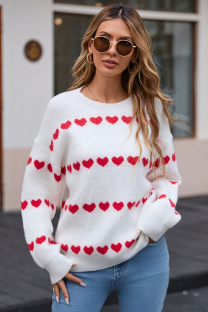 Heartwarming angel wings round neck long sleeve sweater