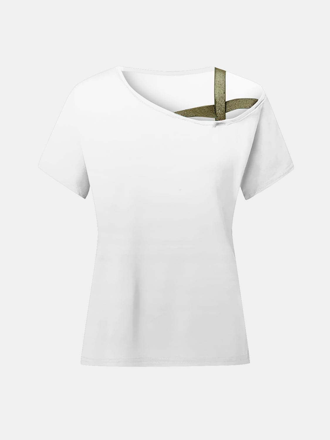 Asymmetrical short sleeve tee