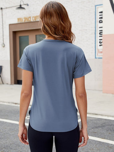 Quick-Dry Round Neck Short Sleeve T-Shirt.