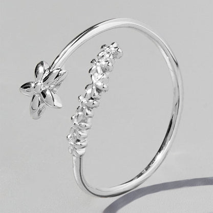 925 Sterling Silver Flower Ring.