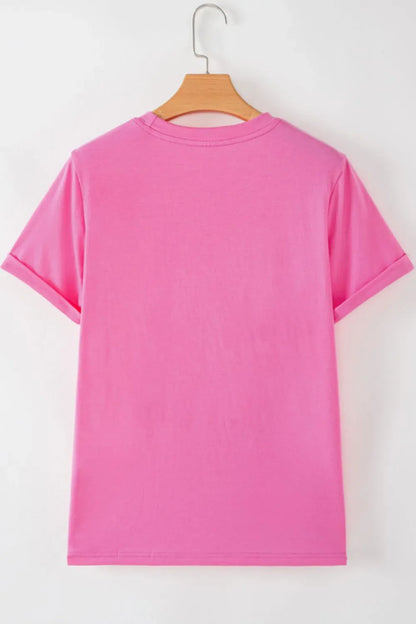 Graphic Round Neck Short Sleeve T-Shirt