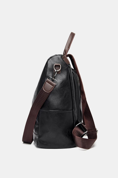 Stylish pu leather backpack - 12.2"