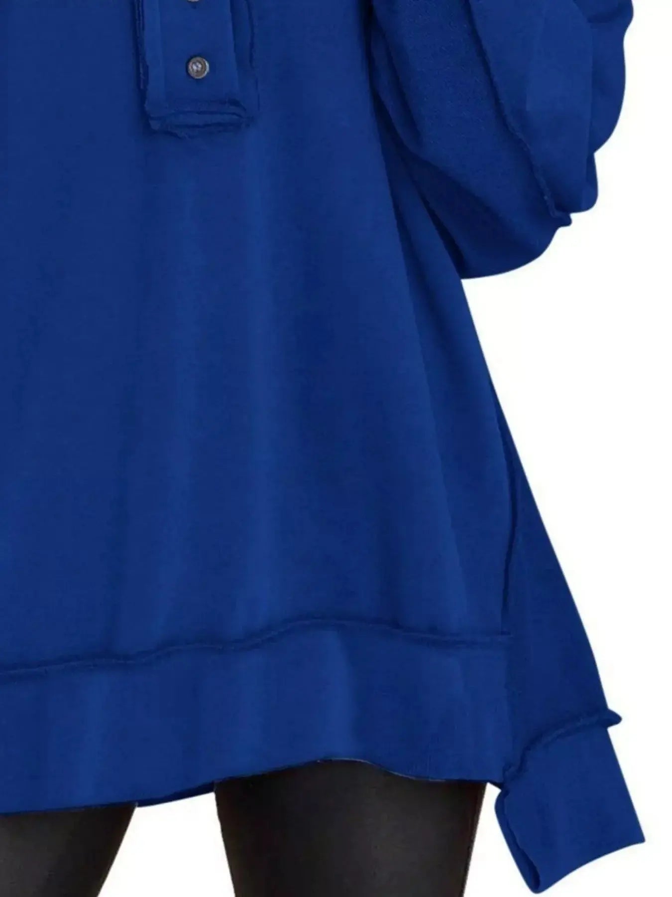 Half Snap Long Sleeve Sweatshirt Simply Love